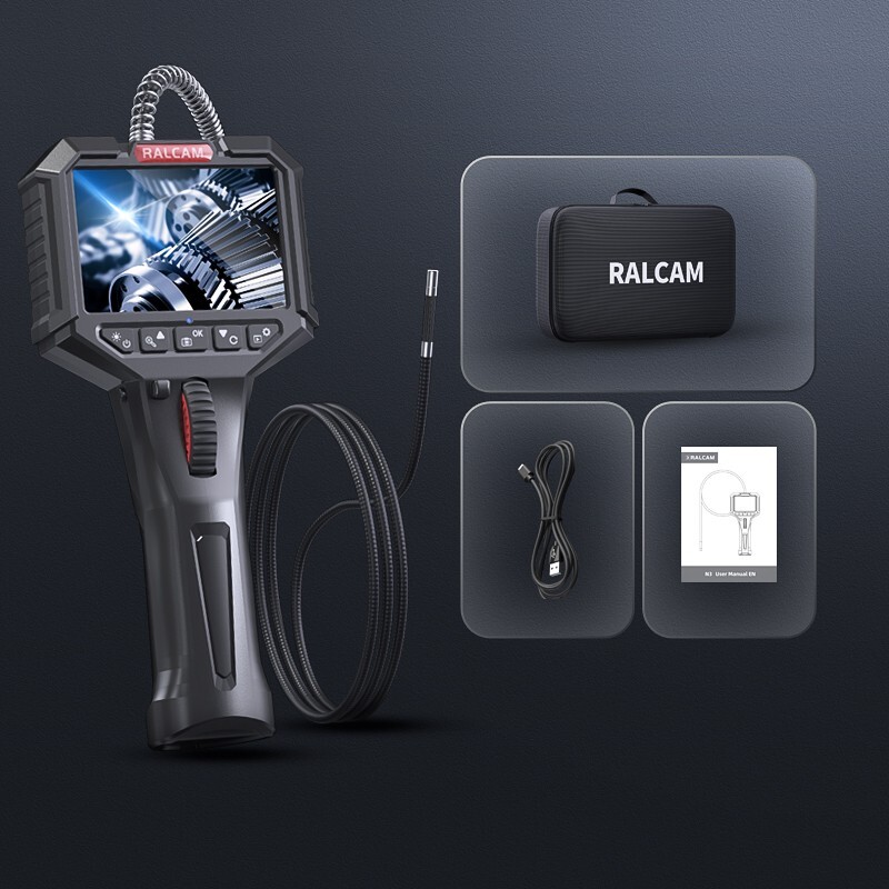 Ralcam Two-Way 210° Inspection Borescope 6.2mm Endoscope Camera 3.3ft Semi Rigid