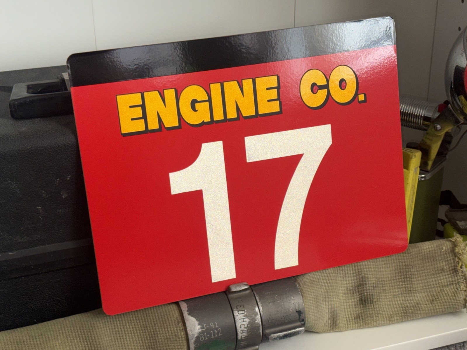 Backdraft Movie Reflective Vinyl Signs CFD Engine Co 17 Kurt Russell BULL