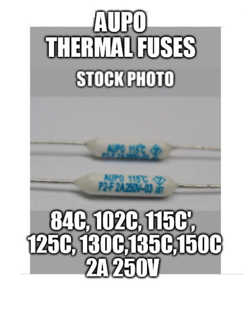 4 Pcs Aupo Thermal Fuse 84C 102C 115C 125C 130C 135C 150c 250V FREE SHIP