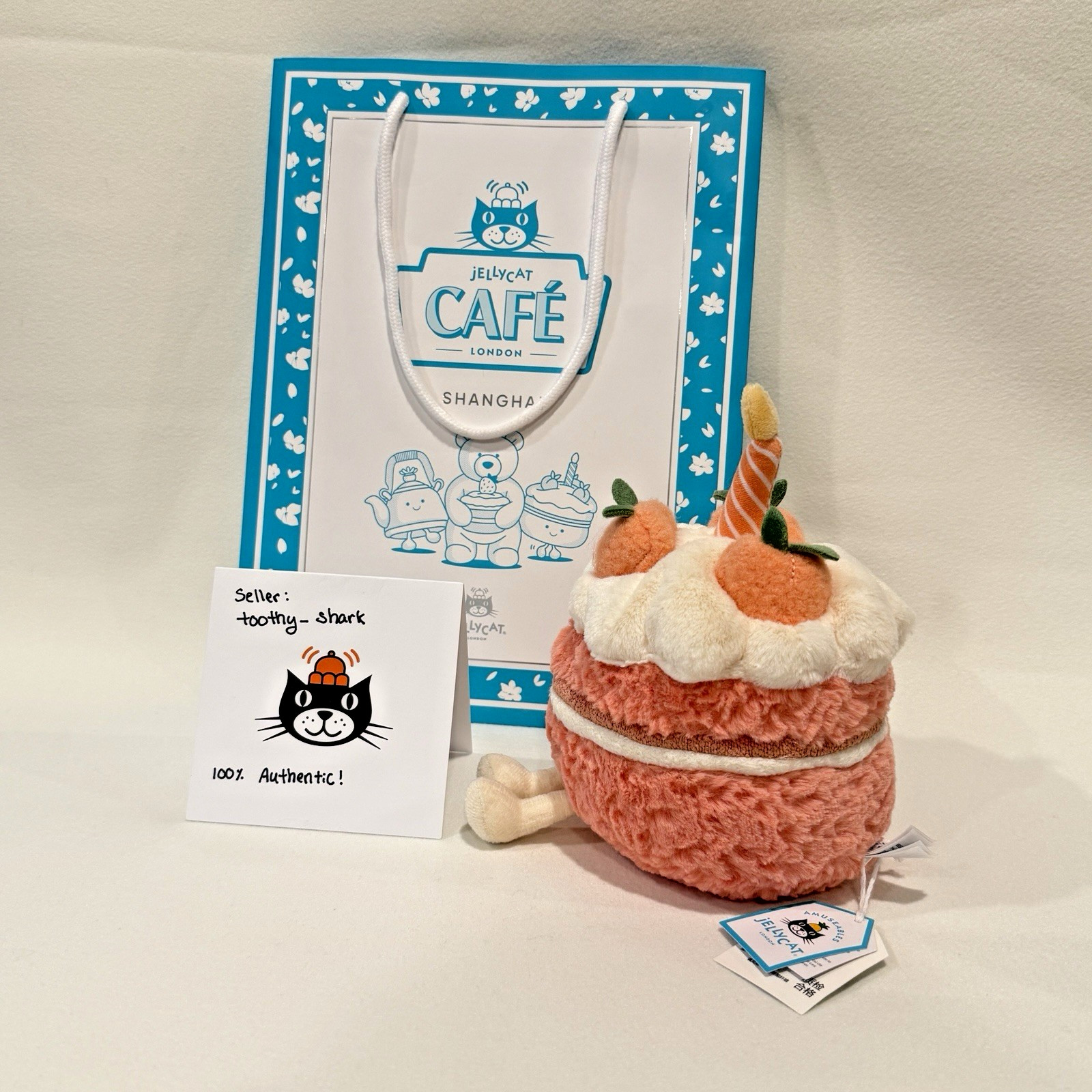 Jellycat Shanghai Exclusive Melibie Peach Cake - 100% Authentic - Ship from US