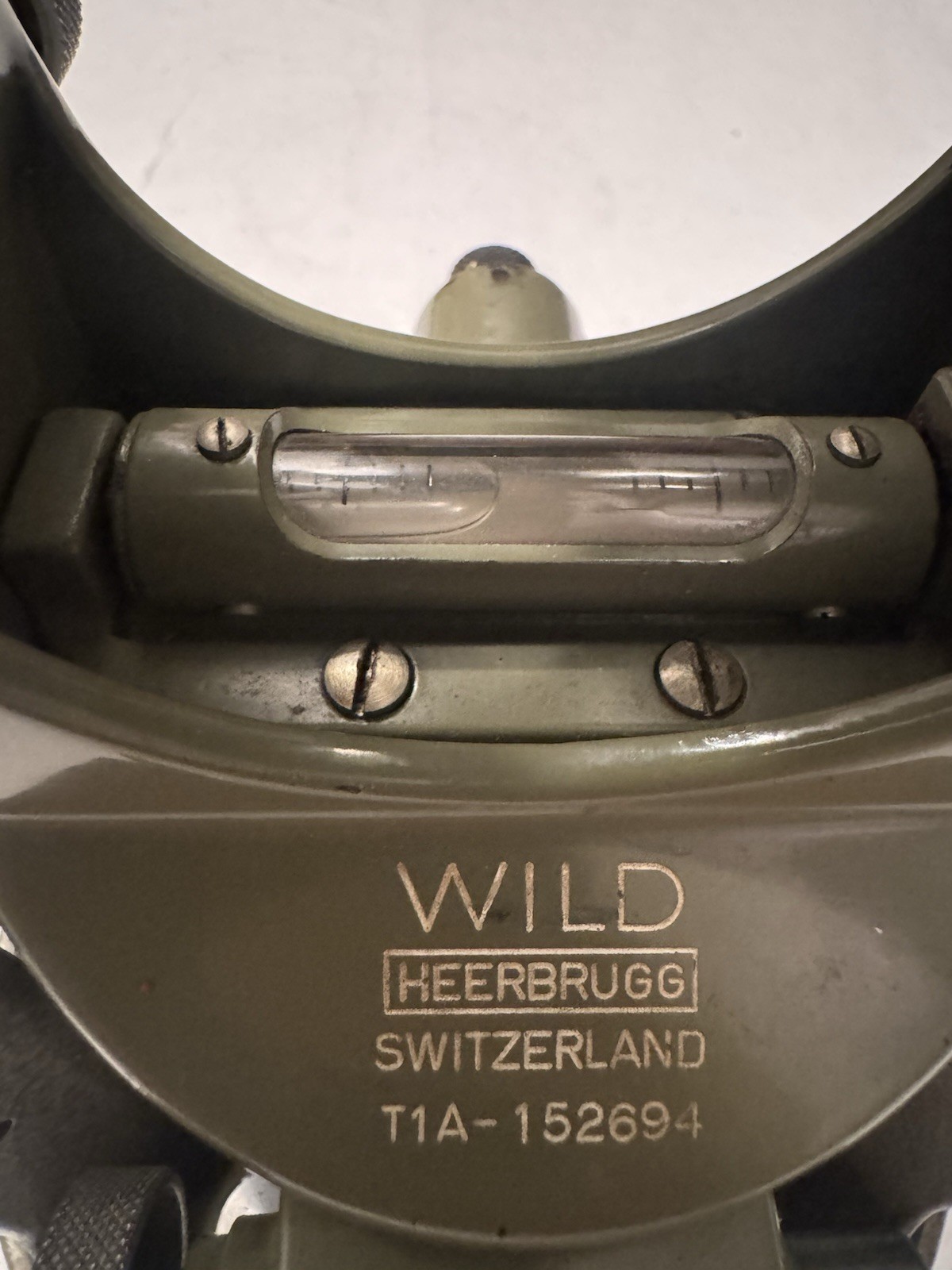 Vintage Heerbrugg WILD T1A Theodolite Survey Level Transit Tool Case & Oak Stand