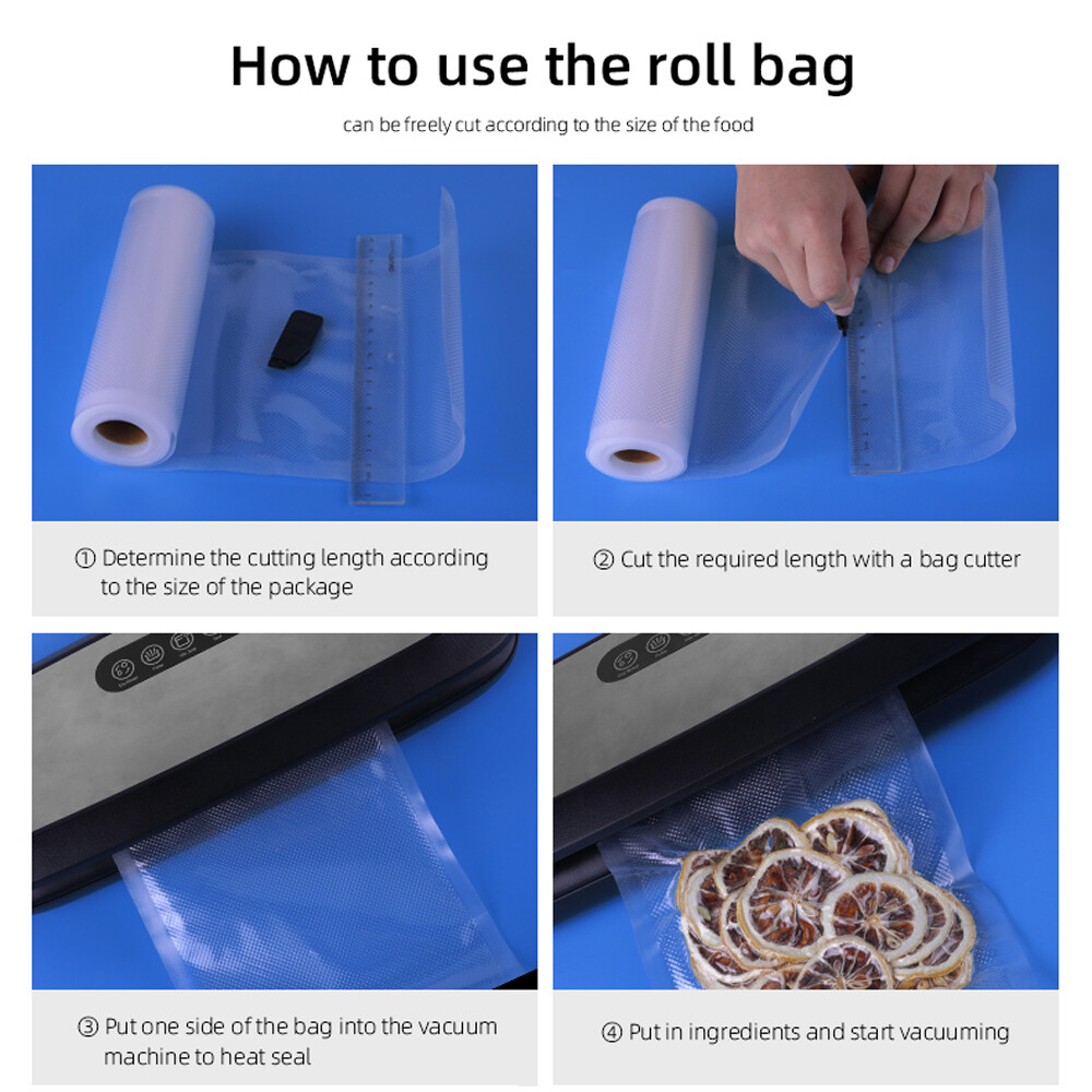 8"x50' Vacuum Sealer Bags Embossed Food Saver Magic Seal Storage 4 Mil BPA Free