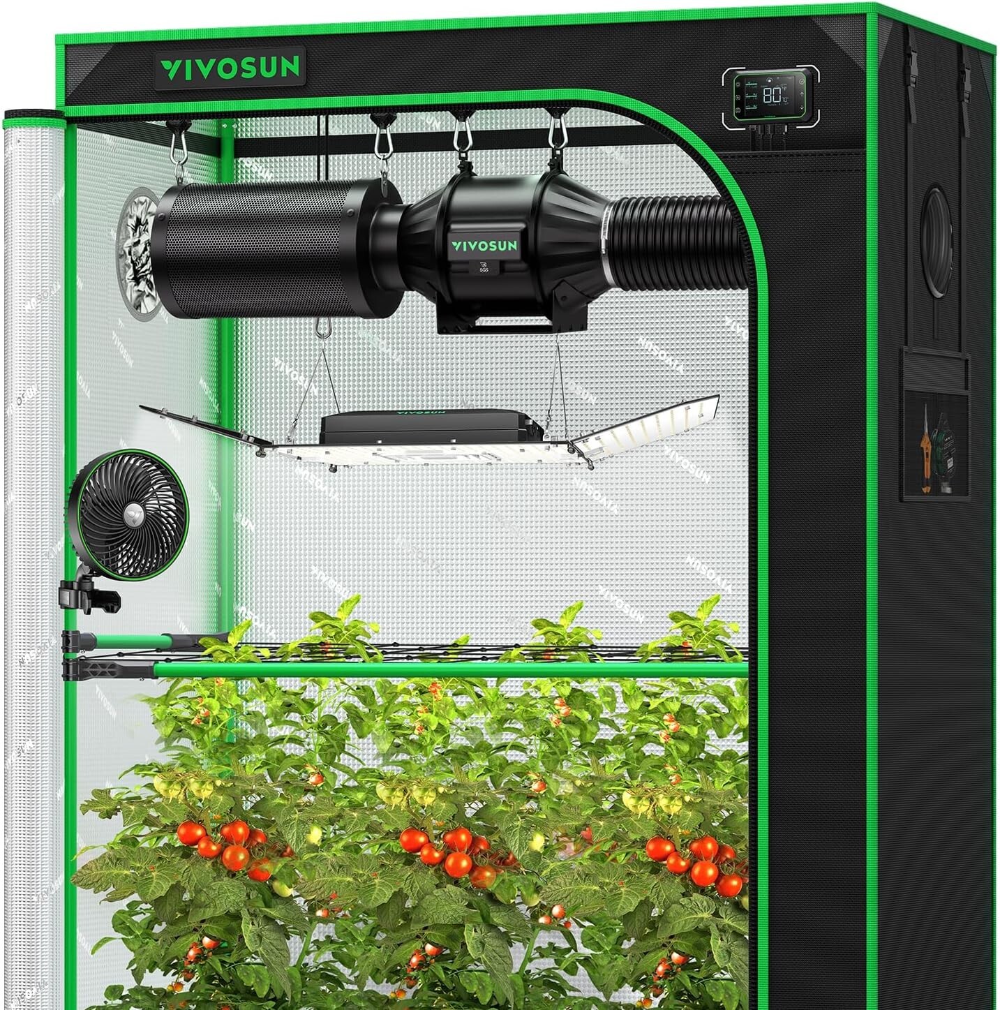 VIVOSUN GIY PRO 4x4ft Grow Tent Smart Kit W/Grow Light,WiFi-Integrated Automatic