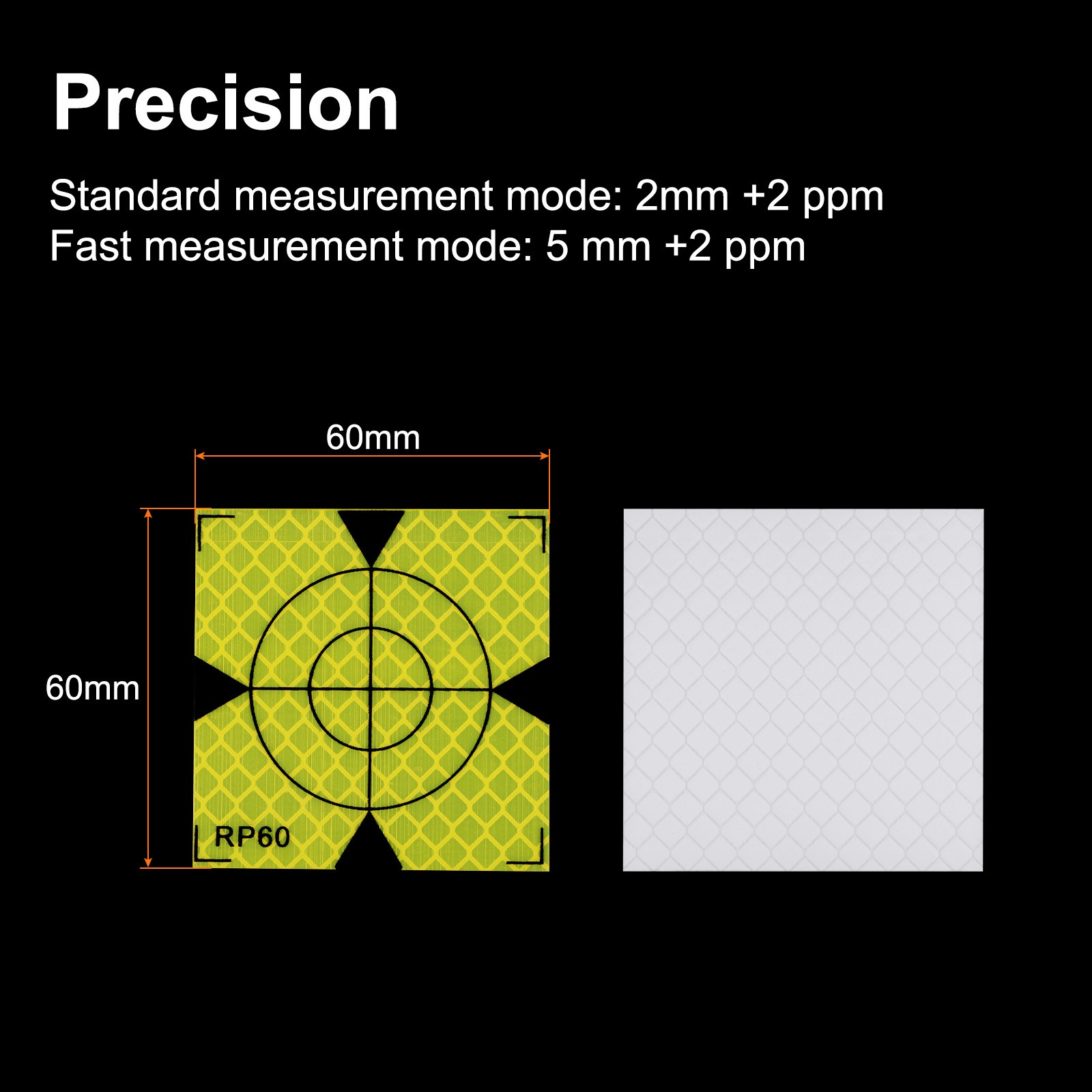 20pcs Reflector Target Sheets 60mm Self-adhesive Reflective Survey Target Green