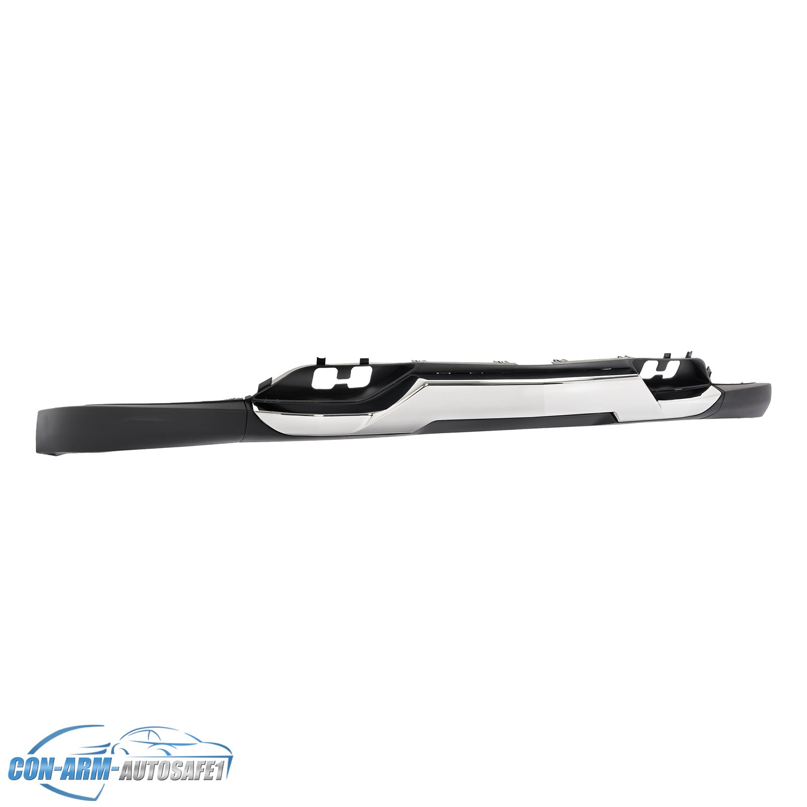 For Chevy Silverado 1500 2016-2019 Black Front Bumper Valance &Chrome Skid Plate