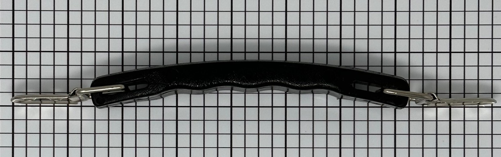 Replacement Handle, Flute case / Luggage, 5 3/4 Black Plastic w/Nickel Trim