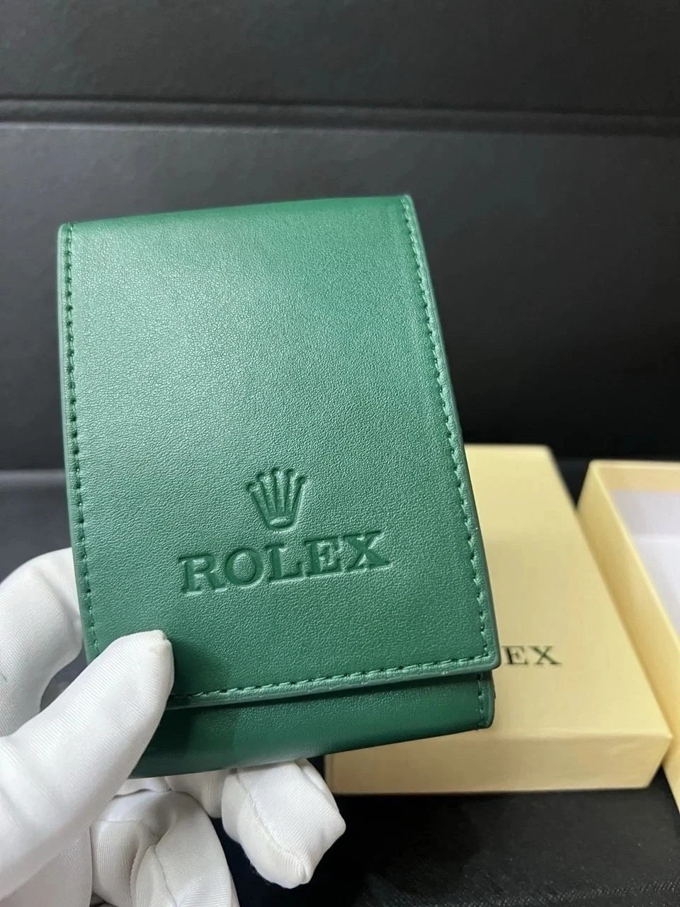 Rolex Case Leather Travel Pouch Service Center Premium Version NIB