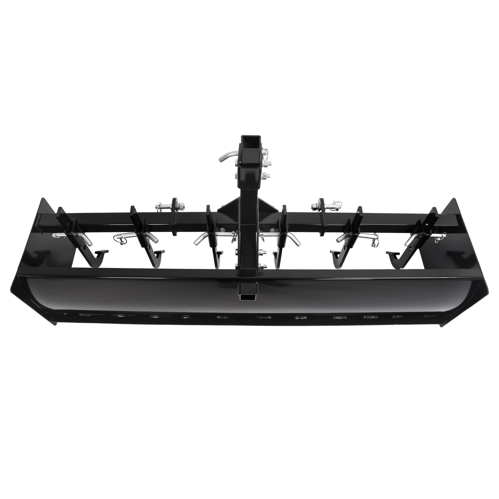 Powder Coated Steel 55" Box Blade Scraper W/6 Scarifier Shank For Cat 0 & Cat 1