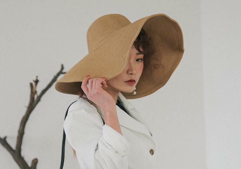 US Ship Women Summer Large Floppy Folding Wide Brim Cap Sun Straw Beach Hat Gift