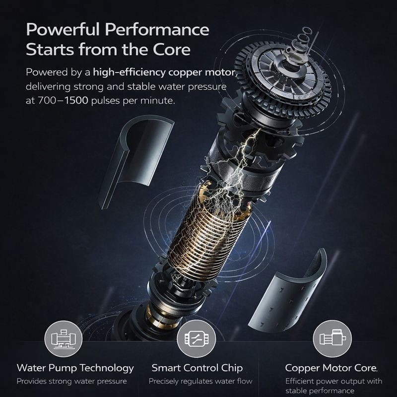 Water Flosser Water Pick Cordless Oral Irrigator Dental Teeth Cleaner