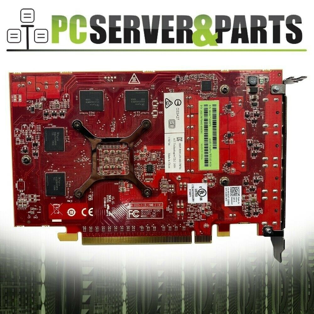Dell AMD FirePro W5100 4GB Quad Port Workstation Video Graphics Card W2C47