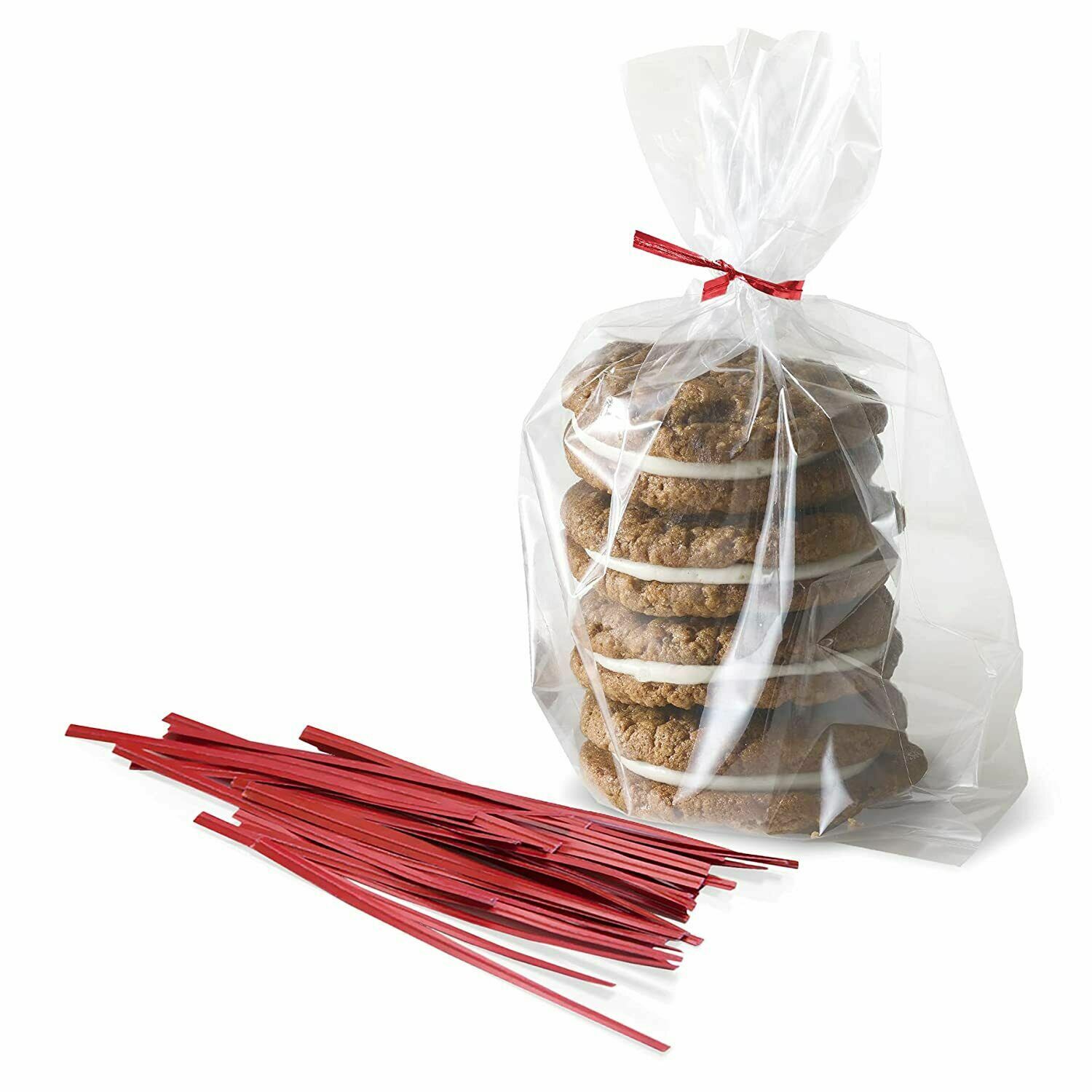 New uline 4 inch red plastic twist ties gift ties cable ties - s-2505bl