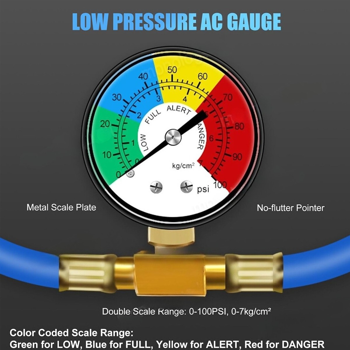 Self-Sealing R134A Refrigerant Recharge Kit, AC Recharge Hose Kit with Gauge NEW