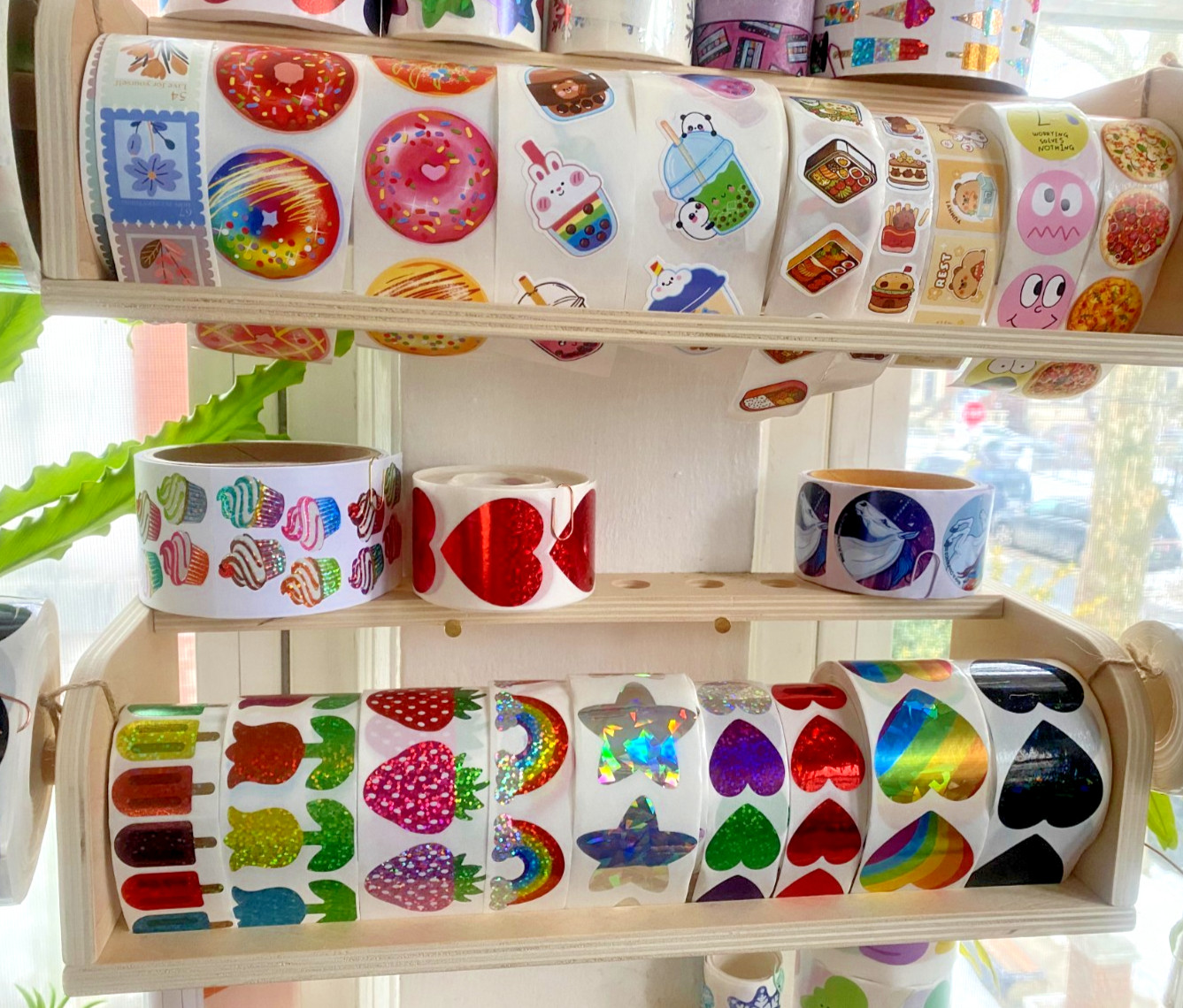 Retro Stickers Off The Roll: Sparkle, Rainbows, Unicorns+: You Choose!