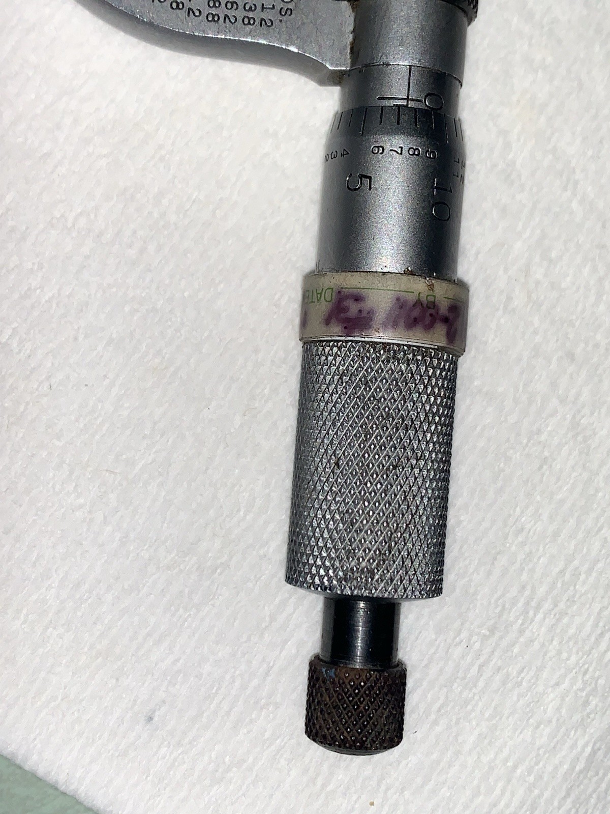 Vg Starrett 256 Disc-Type Outside Micrometer 0-1” Ratchet Stop Has Engravings