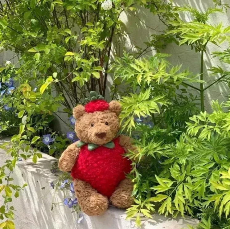 NWT Jellycat Bartholomew Bear Strawberry Doll Toy Soft Cuddly Toy With dust bag