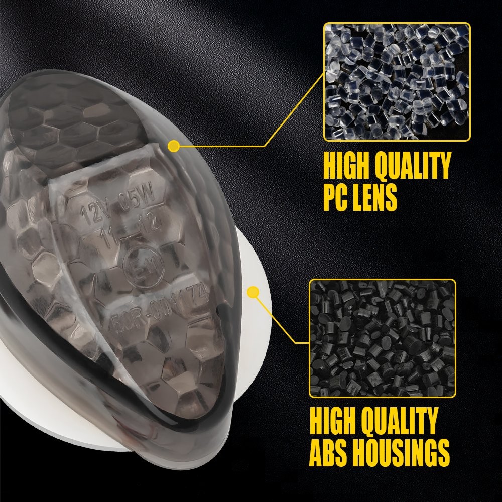 4Pcs Smoke Flush Mount LED Turn Signal Light Blinker Fits Yamaha YZF R1 R6 R6S A