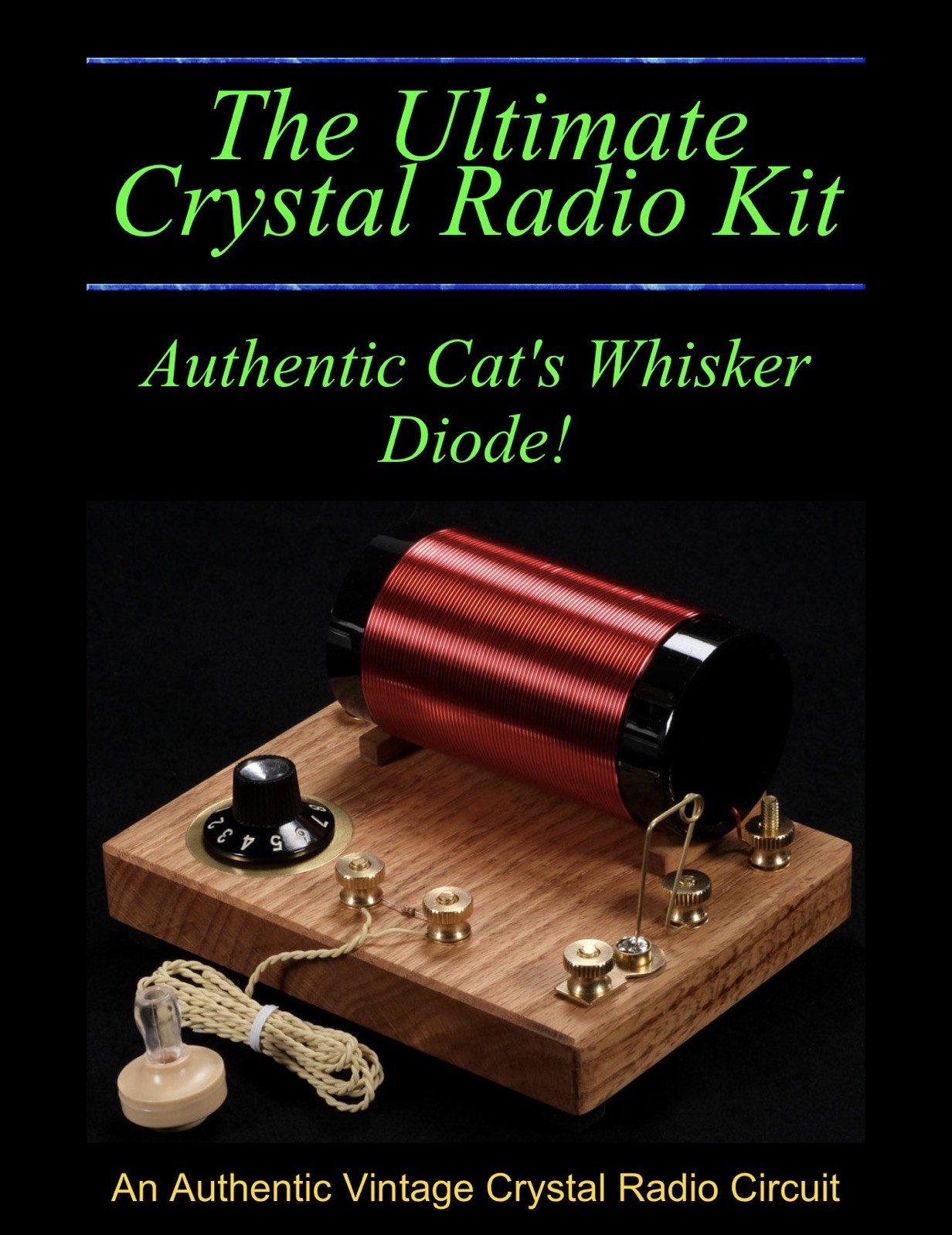 NEW SEALED United Nuclear Ultimate Crystal Radio Kit - Cat’s Whisker Diode