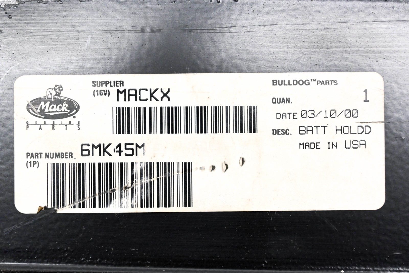 Mack 6MK45M Battery Hold Down Bracket NOS