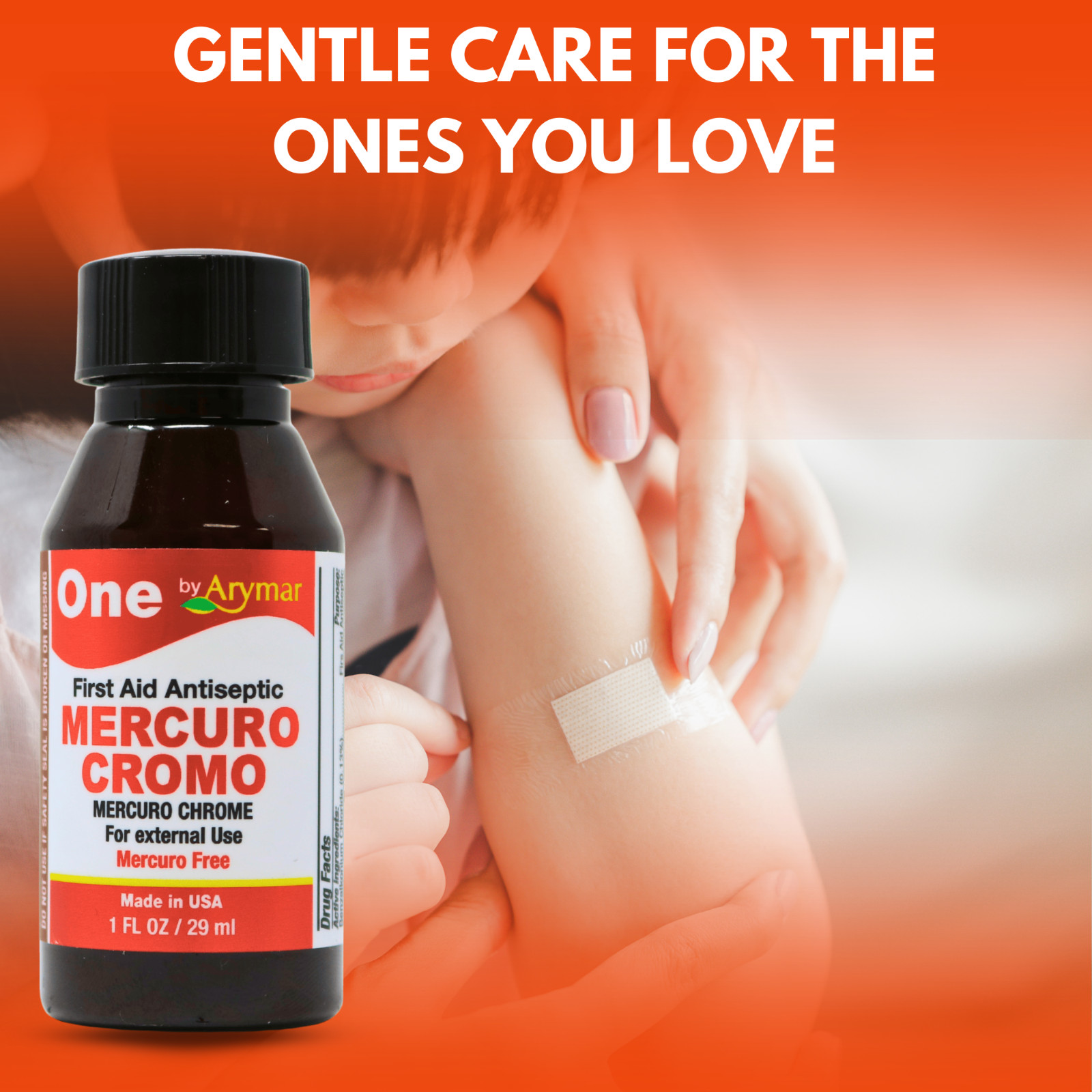 Arymar Mercuro Chrome 1 fl oz. (Pack of 2) - Mercury-Free Antiseptic for Cuts