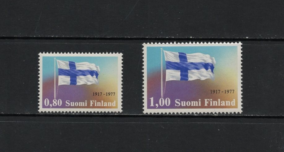 S9803   Finland  1977   flag,   Declaration of Independence   2v.   MNH