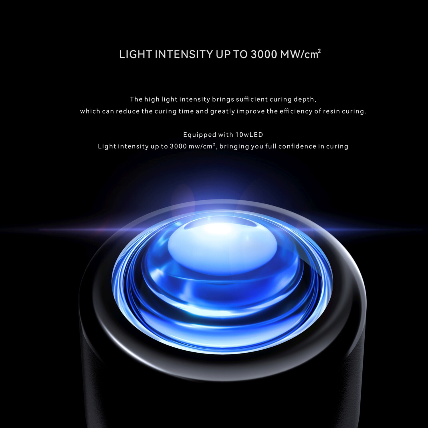 Woodpecker O-Star Pro Dental Curing Light 1 Second Cure Wide Spectrum 3000mW/cm²