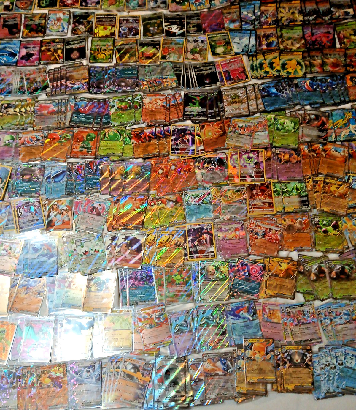 Official Pokémon Card Lot of 358 Includes Rares, Holos, Reverse, EX, V, VSTAR...