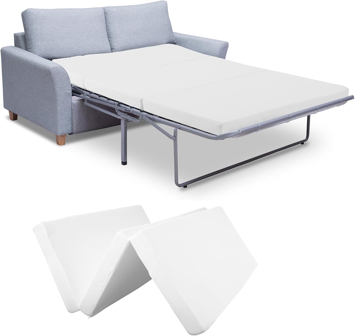 Begonia.K Memory Foam Sofa Bed Mattress Replacement, Full Queen Pull Out Couch