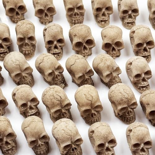 Halloween Mini Skull Figurine 20pcs Halloween Mini Skull Heads 4skull