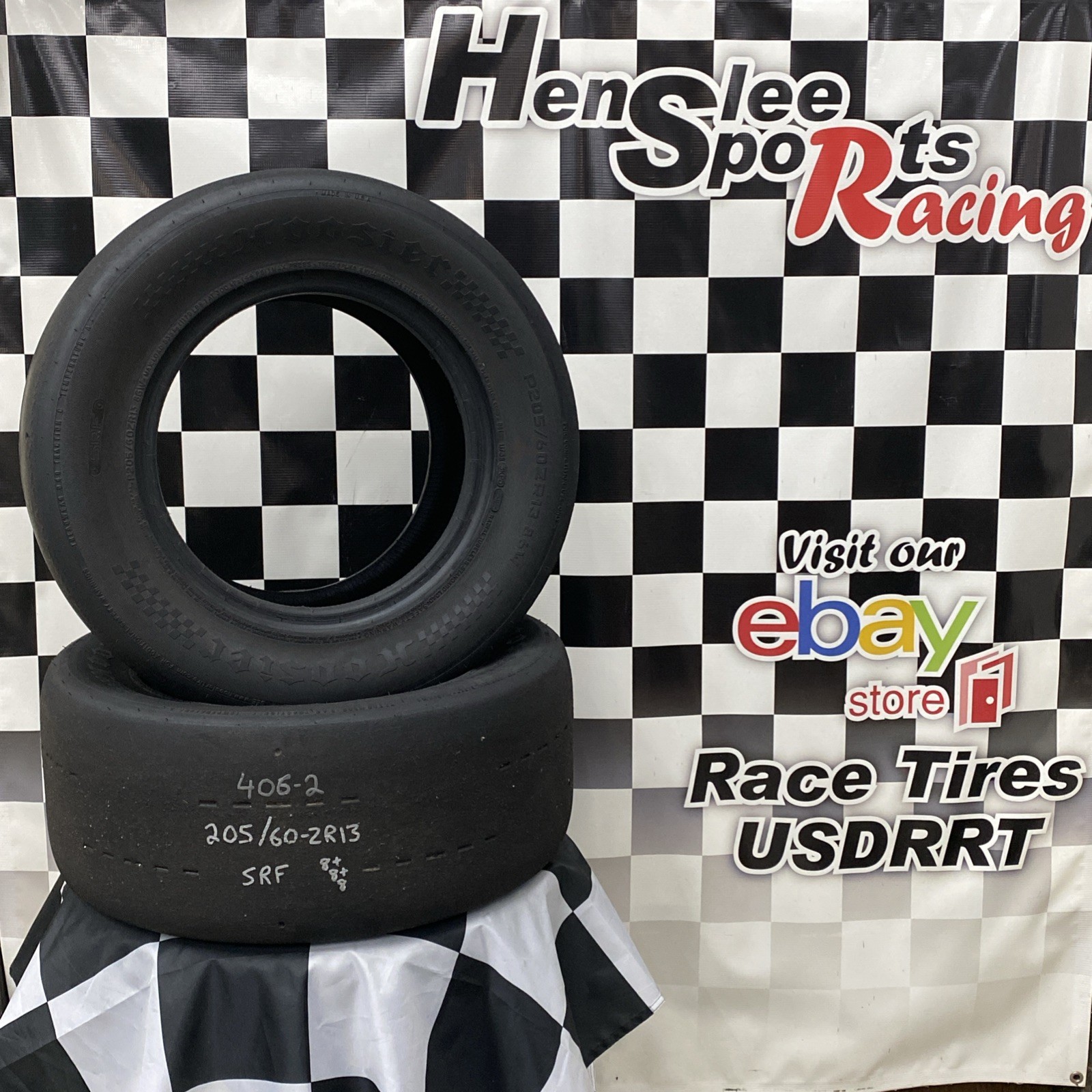 406-2 USDRRT HOOSIER DOT Road Race Tires SRF 205/60-ZR13
