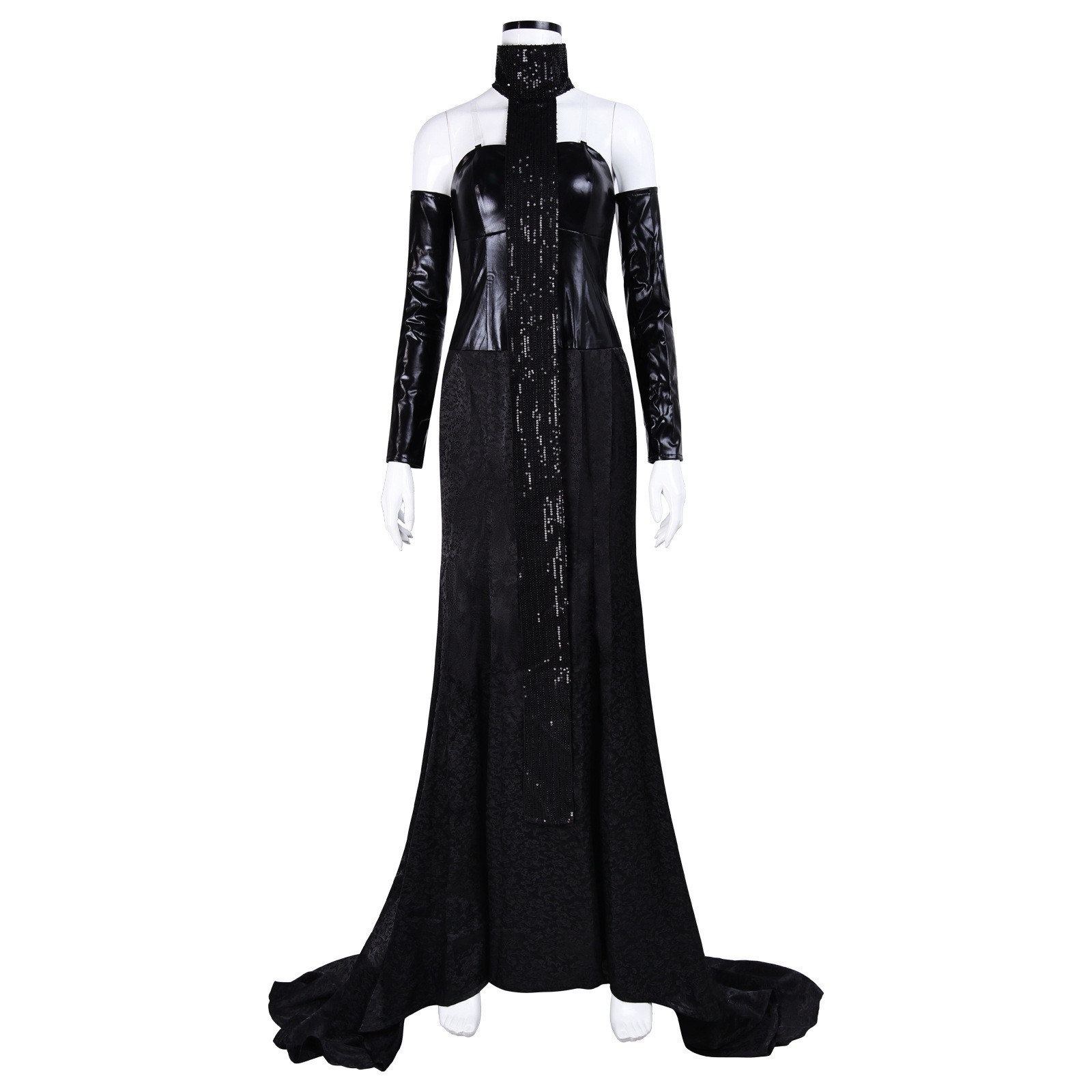 Cosplay Star Wars Queen Padmé Amidala Black Court Long Dress Halloween Costumes