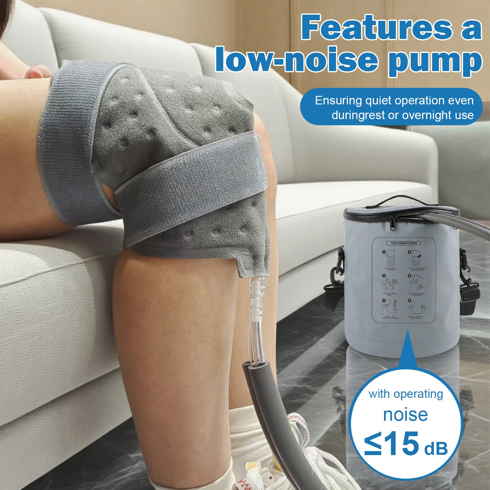 Cold Therapy Machine with Programmable Timer, Ice Machine for Knee after Surgery