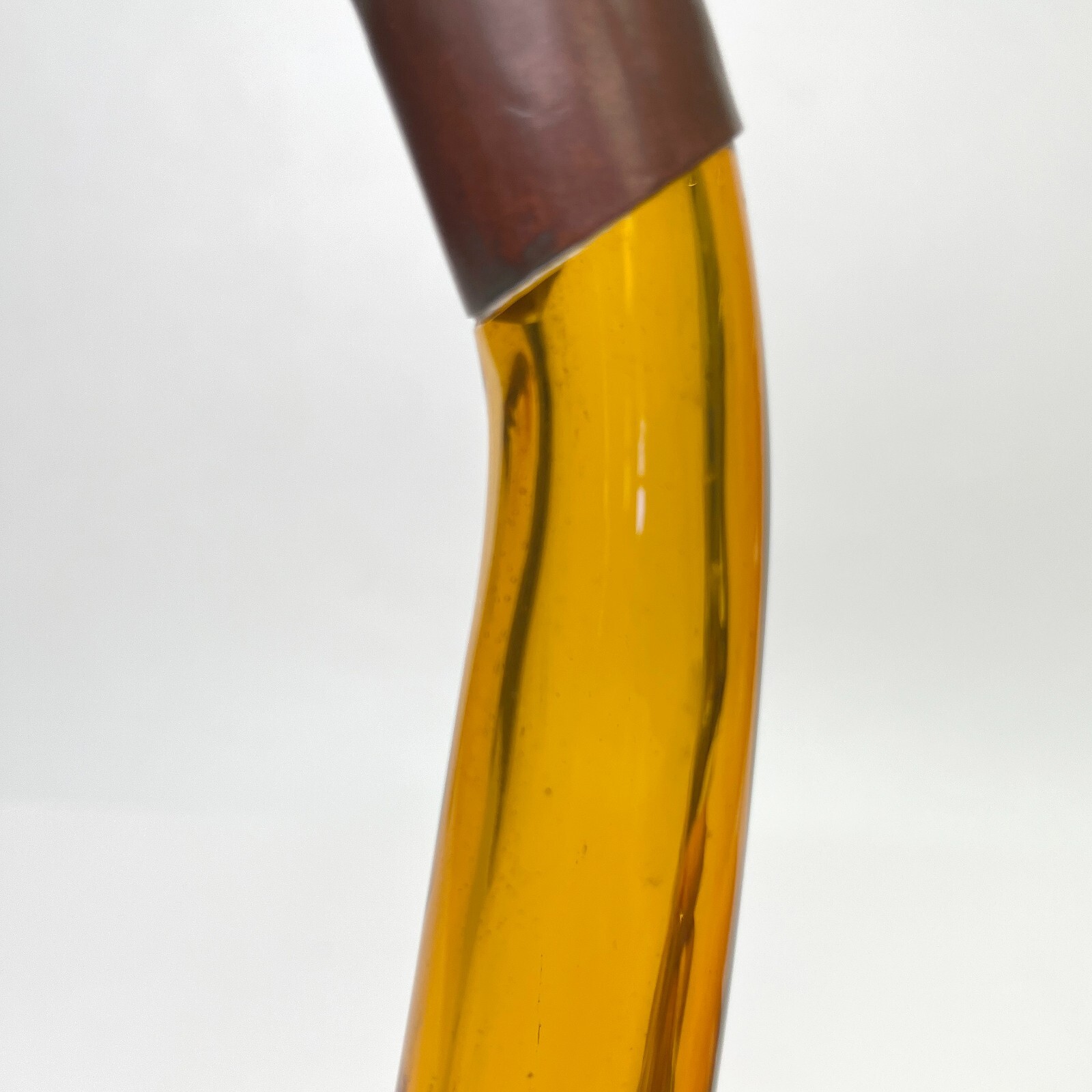 Czechoslovakia Amber Glass Decanter Goose Swan Duck Claret Jug