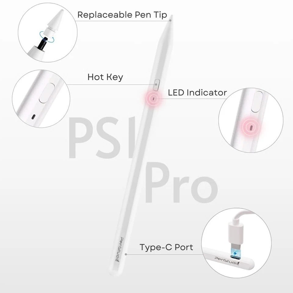 New iPad Pencil for iPad/iPad Air/iPad Mini/iPad Pro | Multi-Shortcuts | PS1 Pro