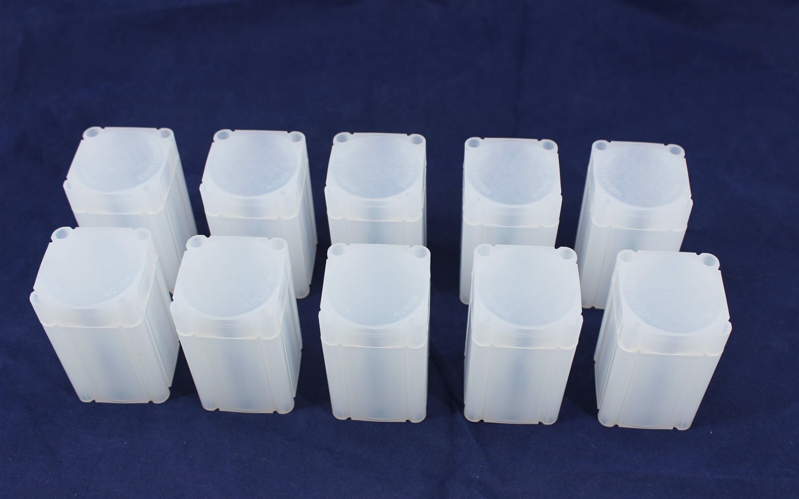 10 Square Coin Tubes for Silver & Copper 1oz Round Medallions 39mm Diameter