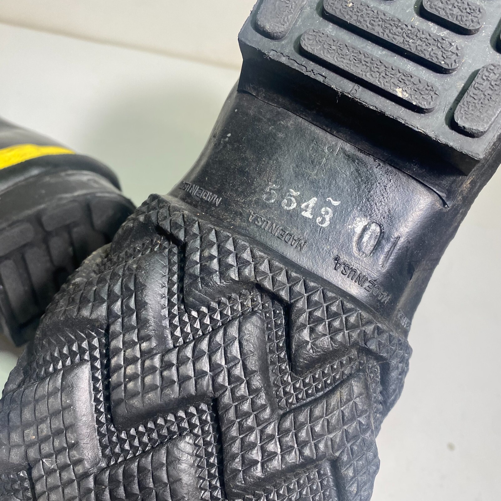 Ranger Rubber Co Firemaster Steel Midsole Boots Size 10 12" High USA