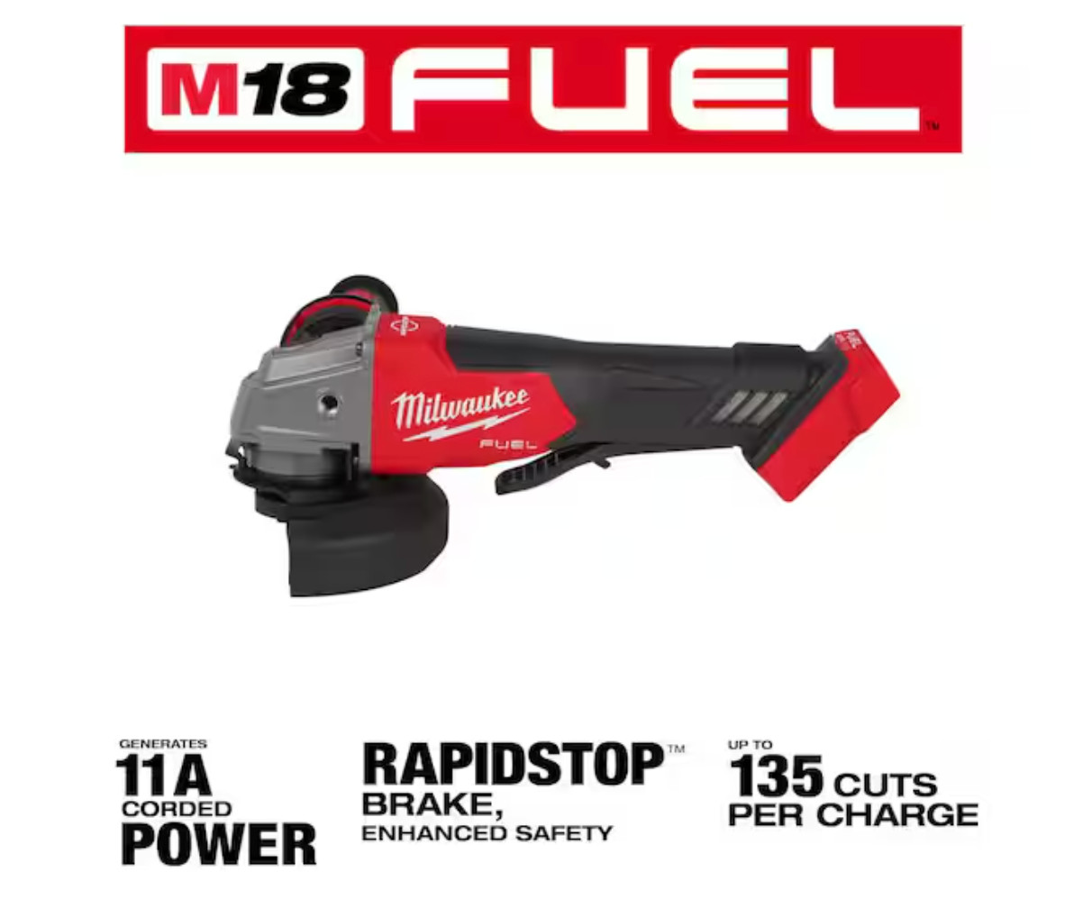 Milwaukee 2880-20 M18 FUEL 4-1/2" / 5" Grinder Paddle Switch, No-Lock