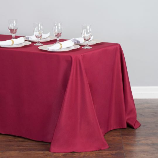 1/10 pack 90 x 156 in. Rectangular Polyester Tablecloths,33 Color Wedding Event