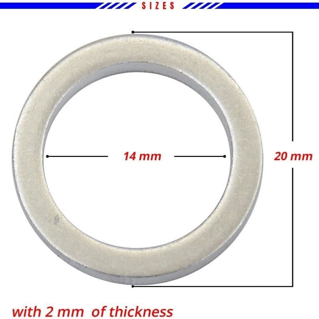New 20x Oil Pan Drain Plug Washers Gaskets 21513-23001 For Hyundai Kia