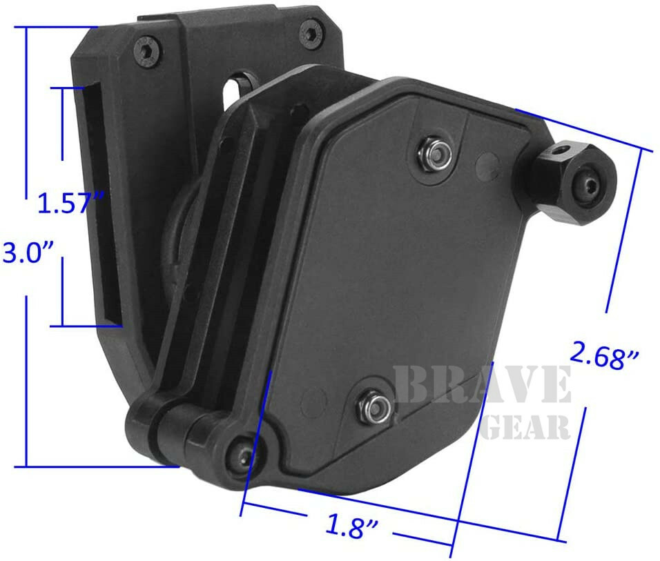 IPSC USPSA 4 Pcs Multi-Angle Speed Pistol Magazine Mag Pouches + Shooting Belt