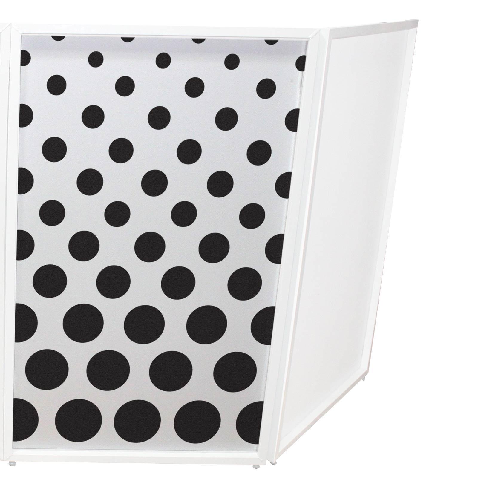 ProX XF-SDOTSX2 Polka Dots Black on White Party DJ Facade Scrims Pair