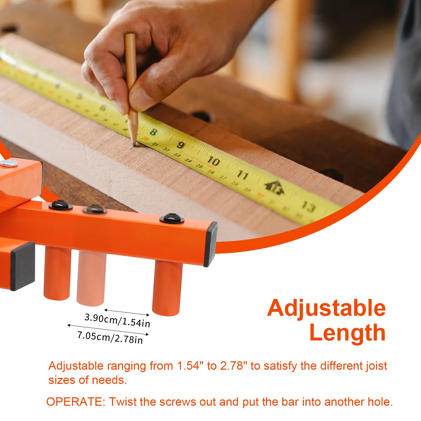 Deck Straightening Tool Steel Adjustable Deck Tool Removable Storage Deck Tool