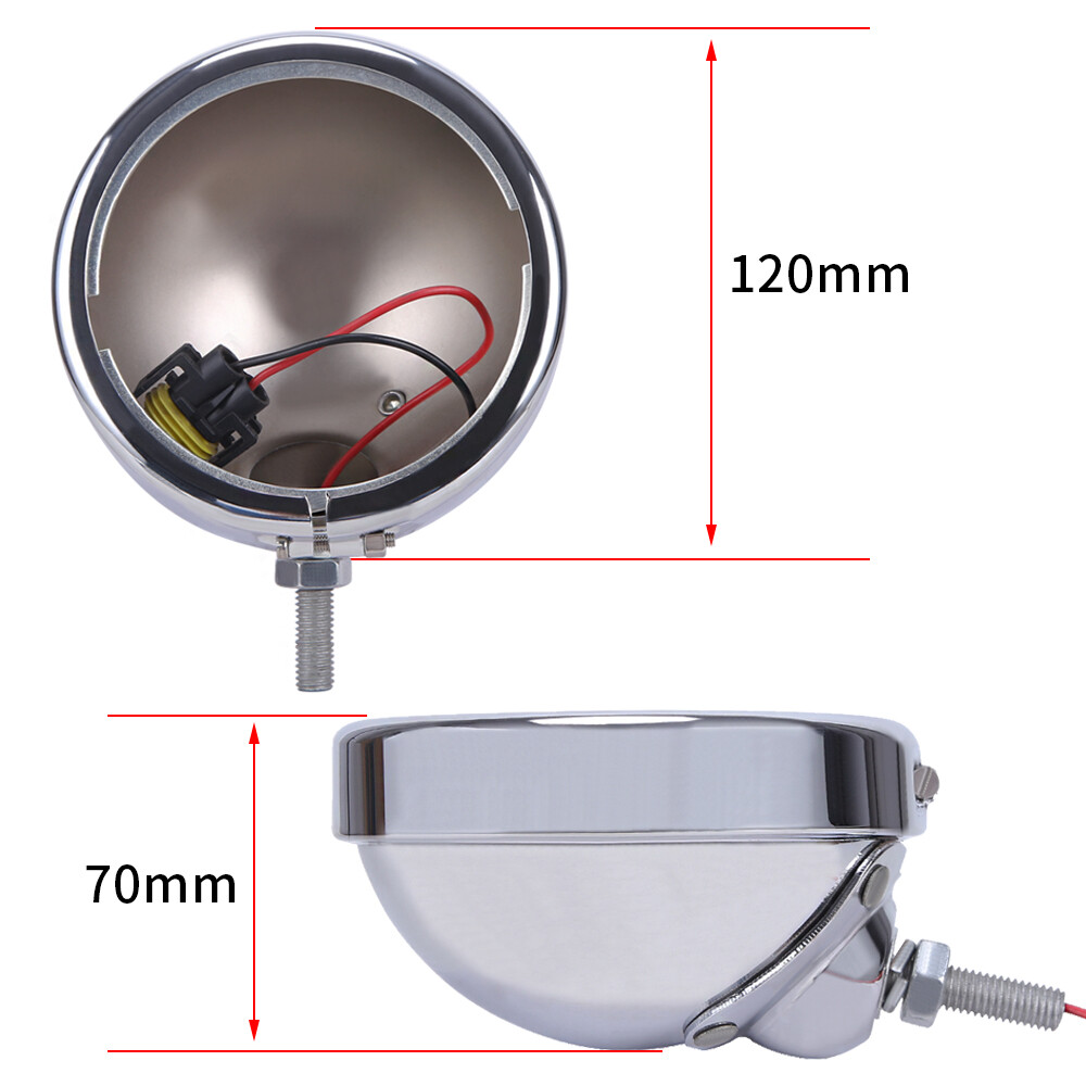 2x Motorcycle 4.5" Inch Fog Light Passing Spot Lights Chrome Housing For Harley