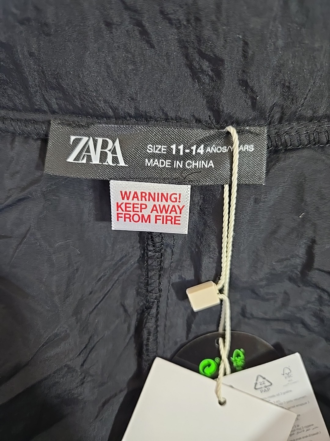 Zara Glow in the Dark Skeleton Zip Up Costume, New