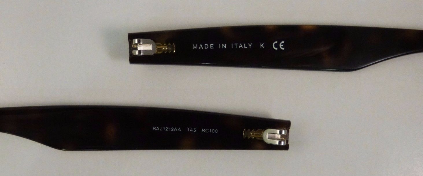 Authentic RAYBAN Temple Arm Replacements RB2132 New Wayfarer 145mm Tortoise 1pr