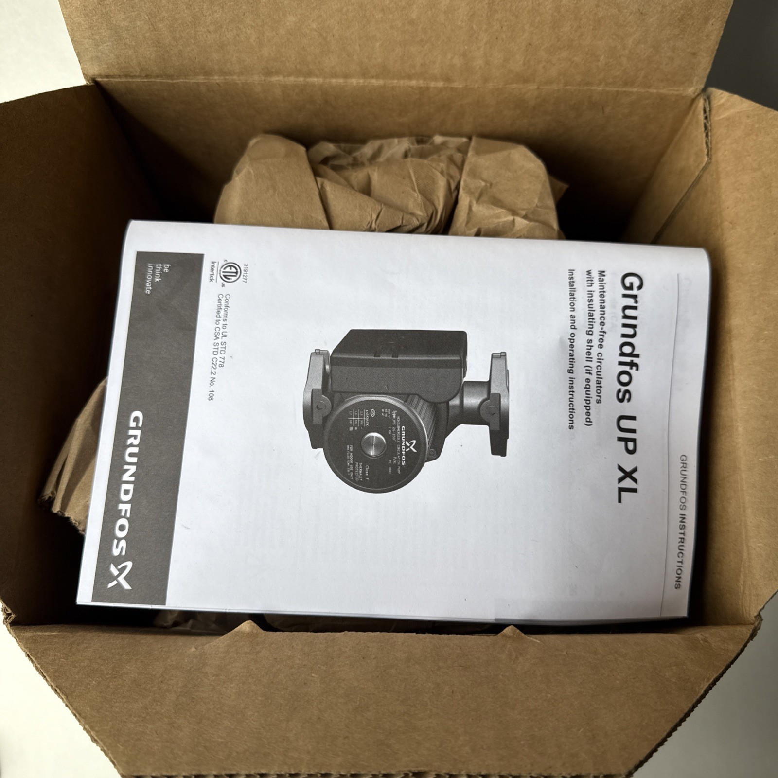 New GRUNDFOS, 95906632, UPS26-150SF, 3-Speed, Stainless Steel, Circulator Pump
