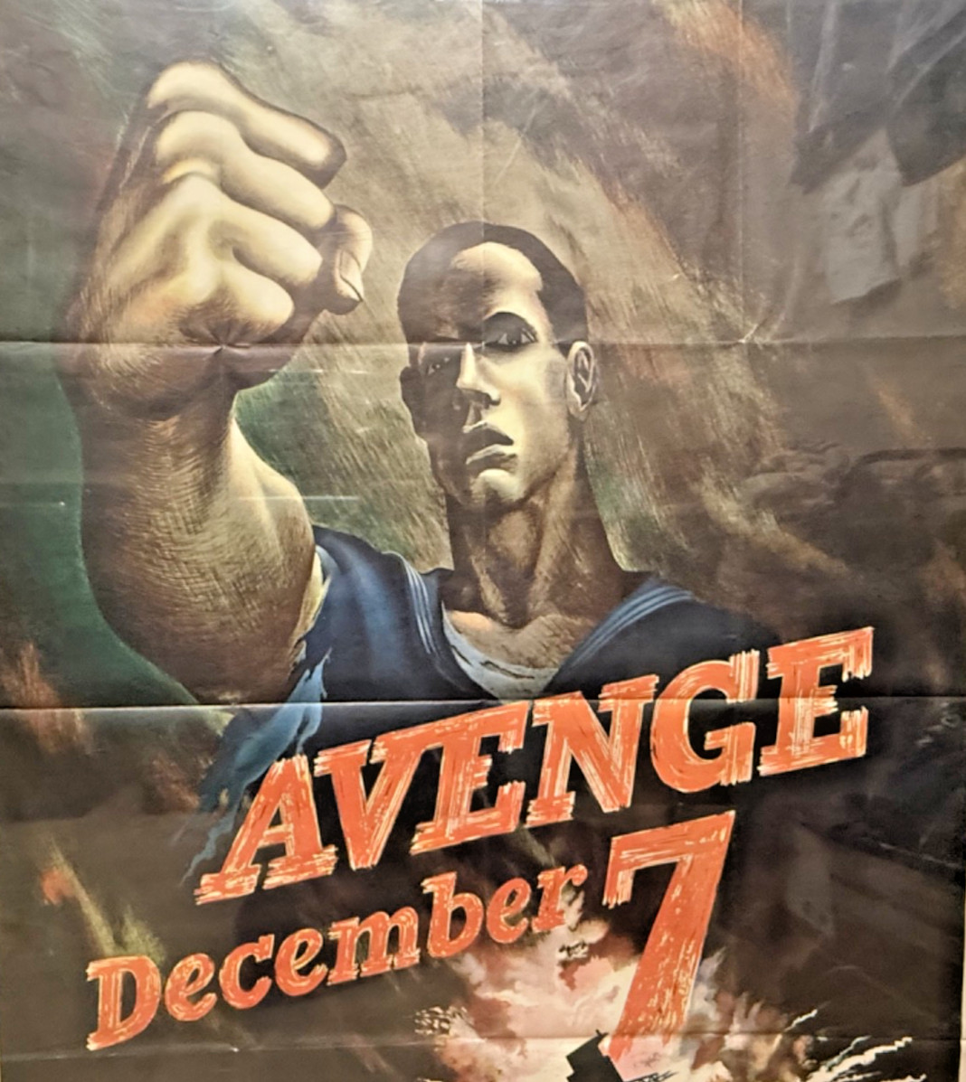 AVENGE DECEMBER 7 - US Government WWII 1942 Poster ORIGINAL