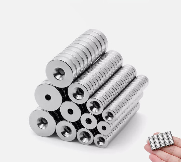 Countersunk Ring Round Disc Strong Magnet N35 Rare Earth NdFeB Magnet With Hole