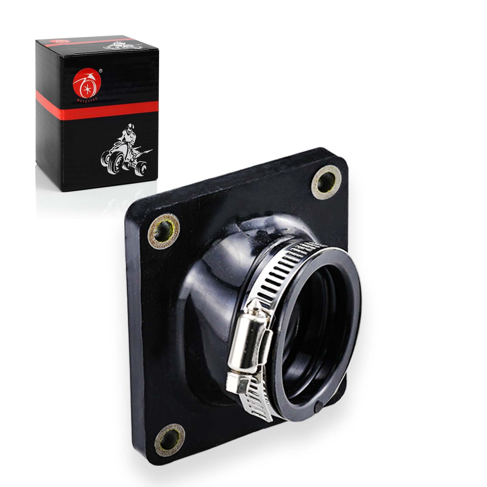 for YAMAHA Banshee 350 2 Into 1 Intake Manifold Boot Single Carb （42mm) 1987-06