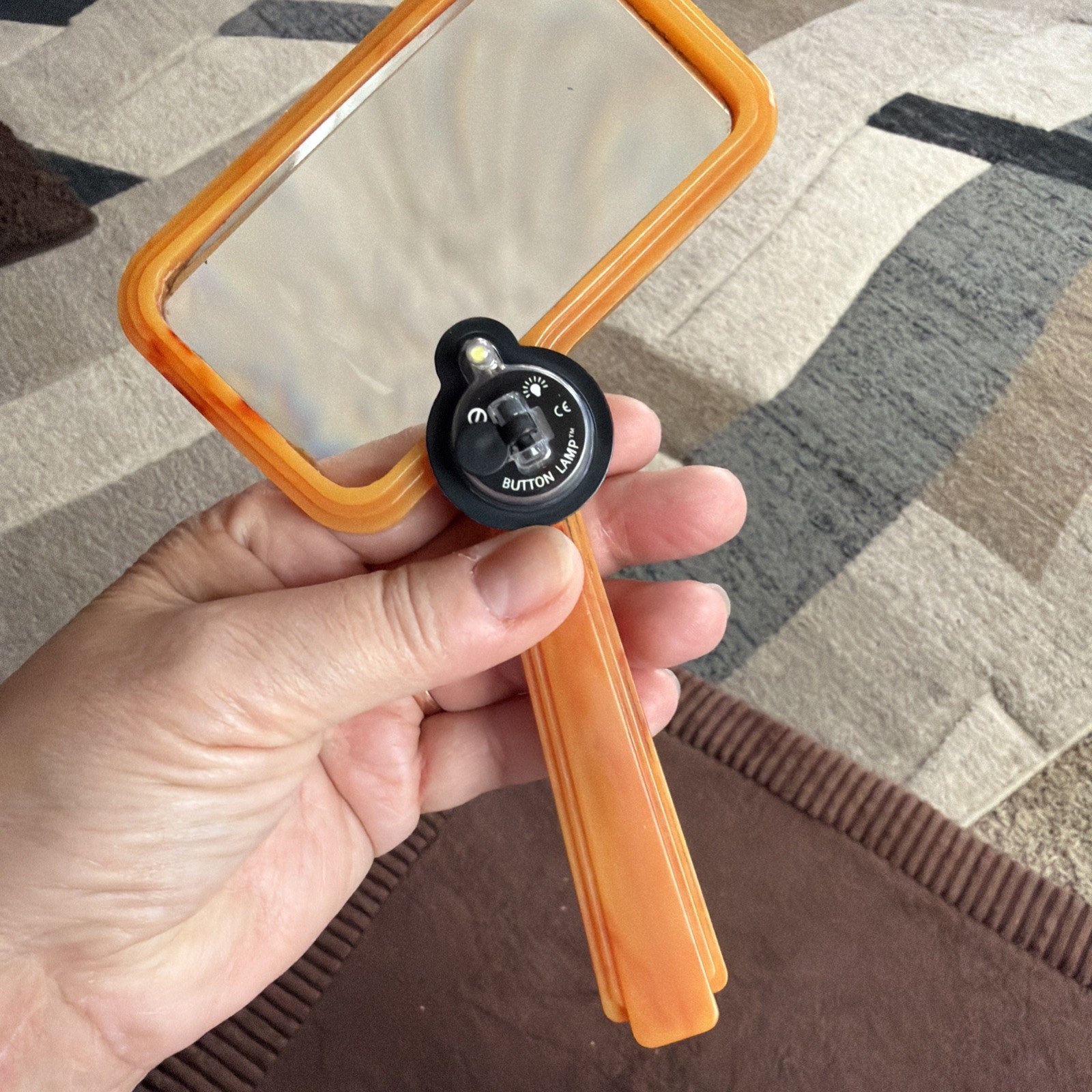 Vtg. Bausch & Lomb Light Butterscotch Art Deco Faux? Bakelite Magnifying Glass